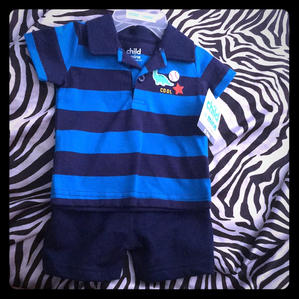 0-3 month shorts and shirt